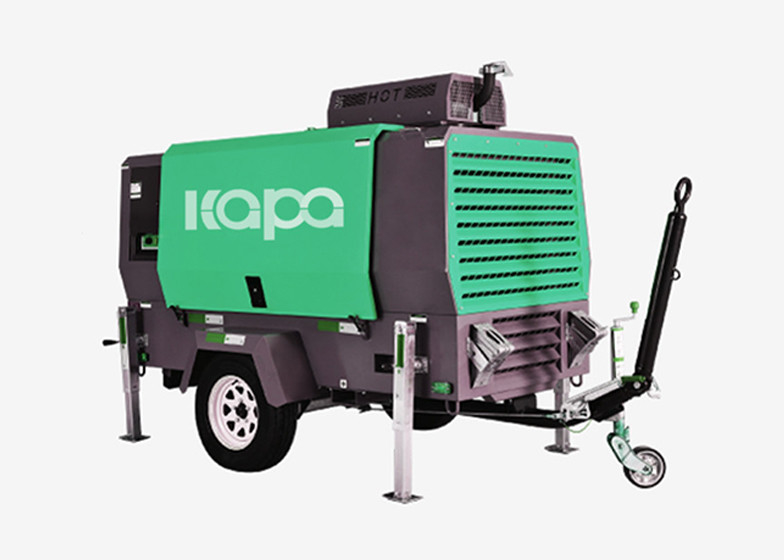 8 Bar 7.5 m3/min diesel stationary Compressor Towable Compressor diesel powered for drilling rigs and mining